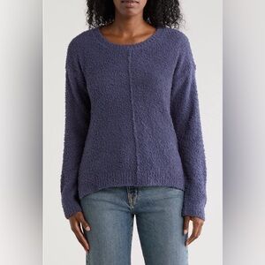 New! Bobeau Designer Silky Plush Deep Blue Sweater Women’s Size Large